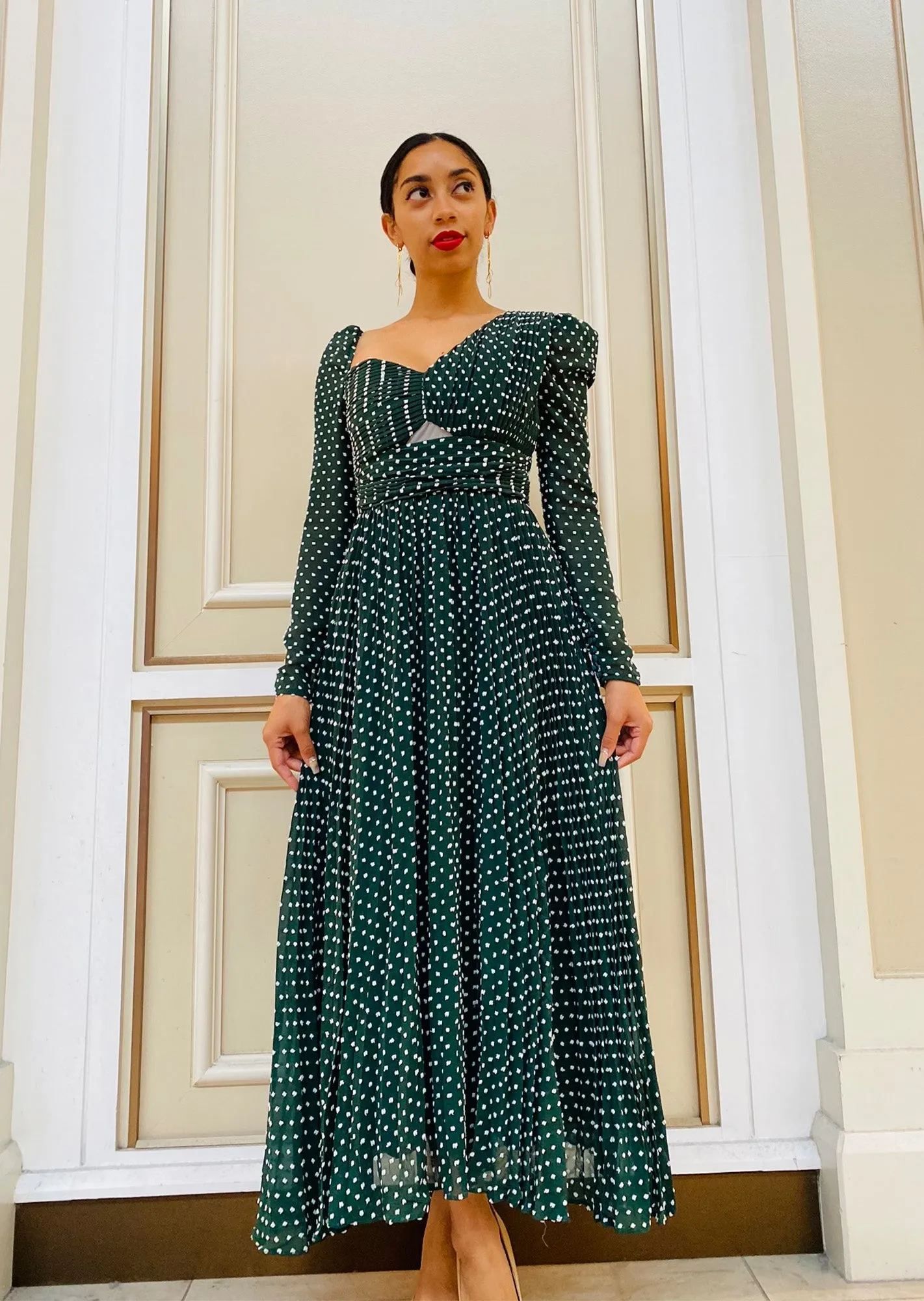 The "Nolan" Square Polka Dress