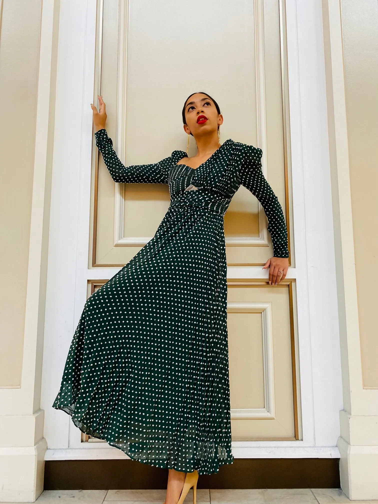 The "Nolan" Square Polka Dress