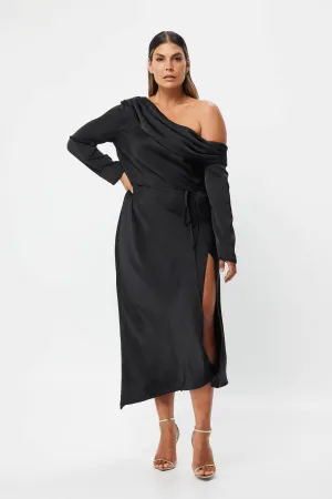 Two Souls Midi Dress Black