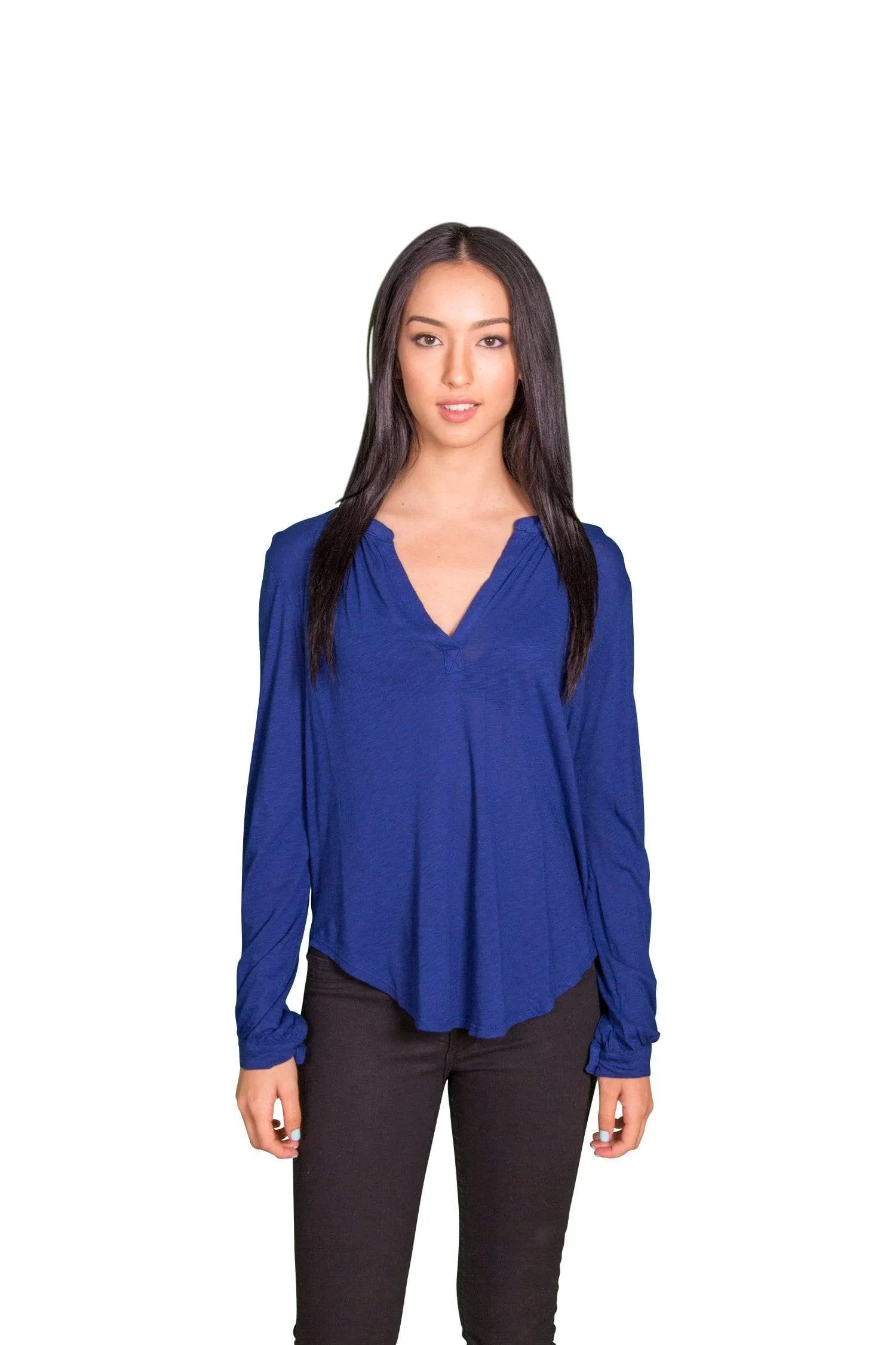 Velvet by Graham & Spencer Chrishelle Luxe Slub Henley Top