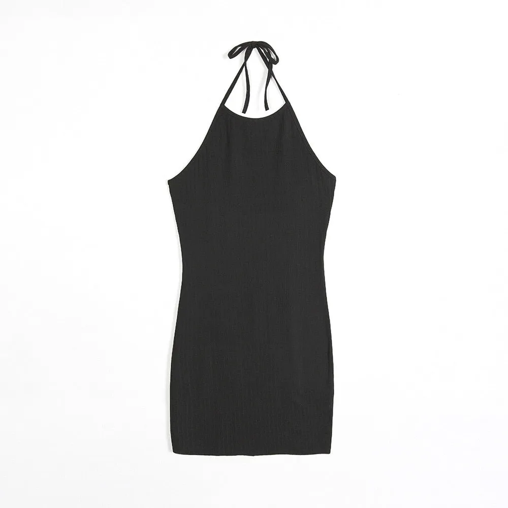 VenusFox Backless Cotton Bodycon Party Mini Dresses
