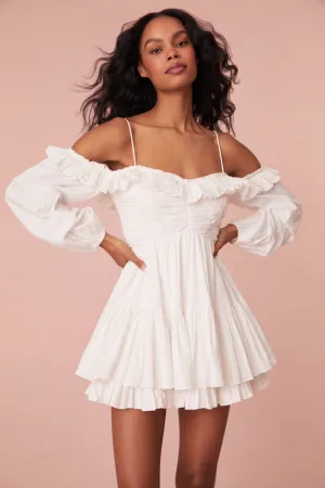 Zennia Off Shoulder Cotton Mini Dress