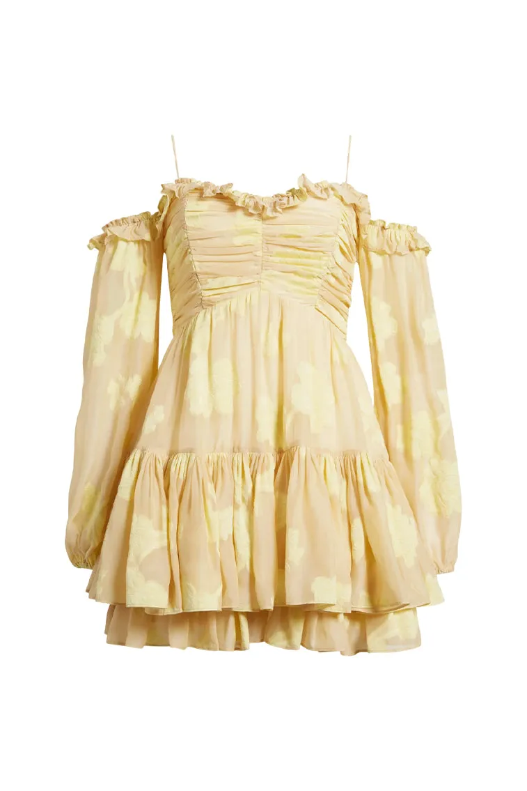 Zennia Off-Shoulder Silk Mini Dress